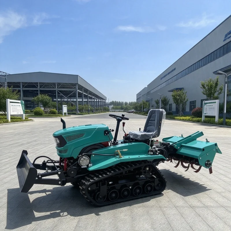 Customized Ride-on Crawler Rotary Tiller, Durable Complete Machine, Agricultural Tilling Machine for Farmland Reclamation