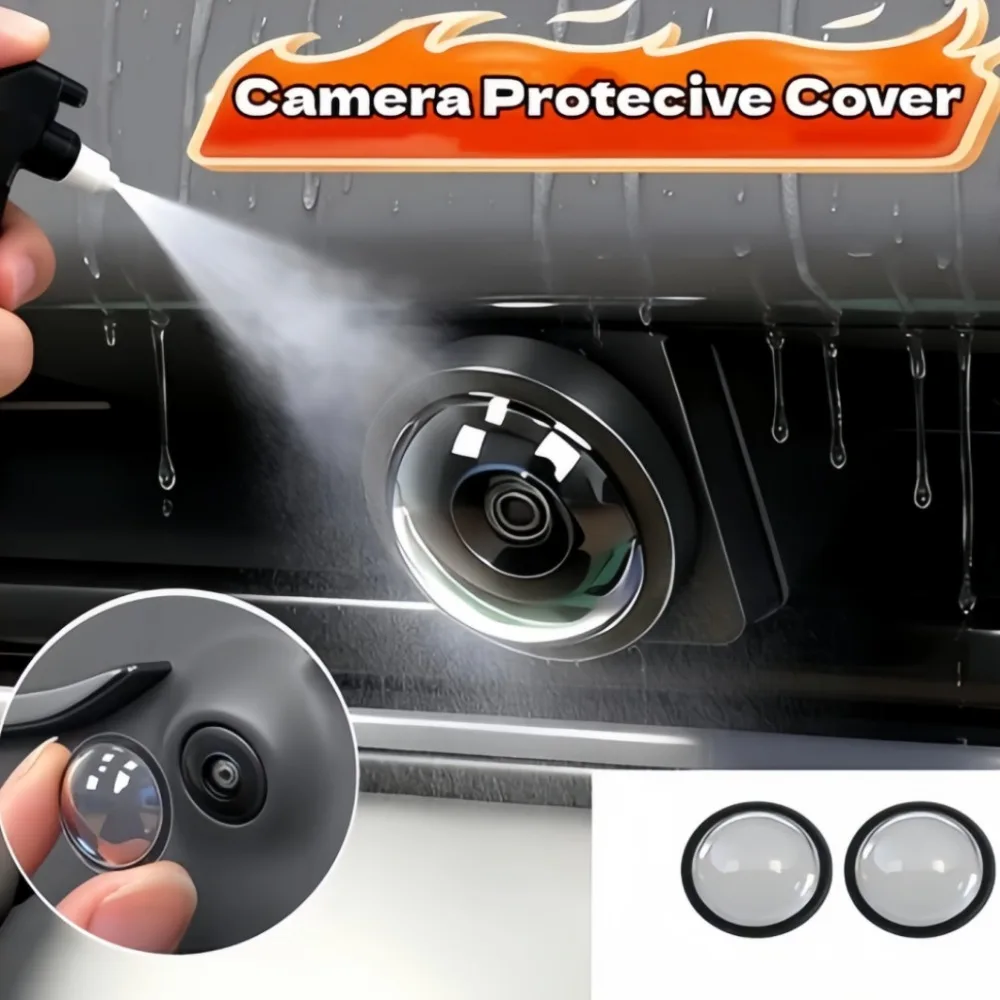 Car Camera Lens Protector Plastic 360 Degree Universal Protective Cover Clear & Unobstructed Rear View Image Cover Anti Scratch
