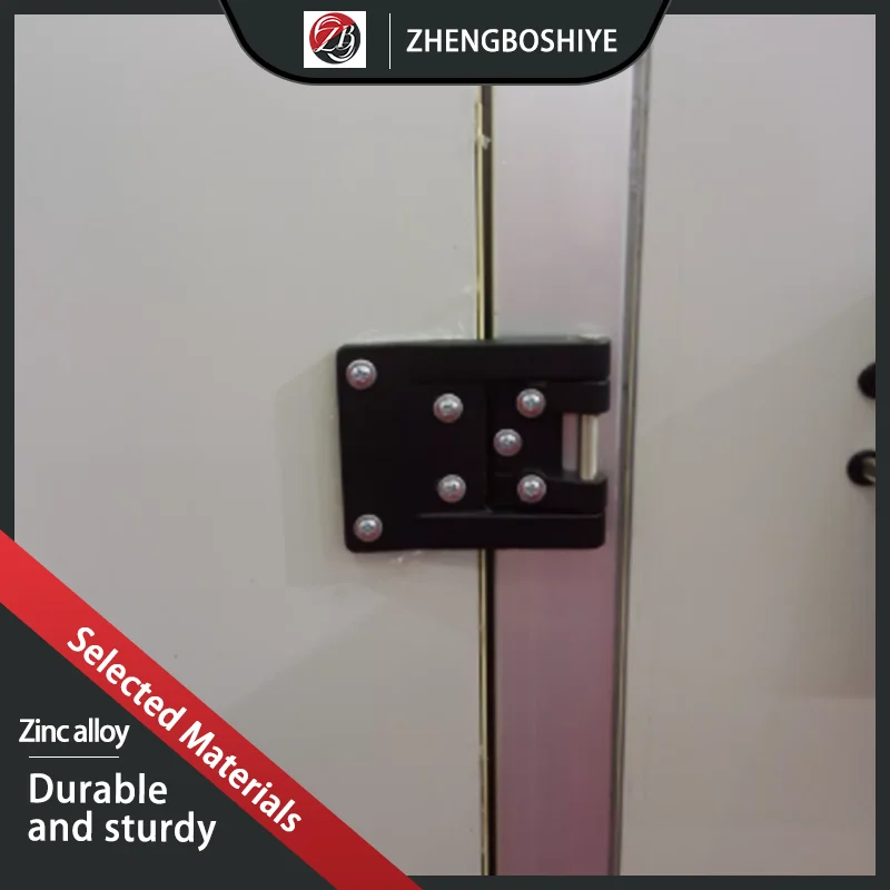 Zinc Alloy Black T-Shaped Corner Rotating Distribution Box Industrial Chassis Cabinet Door Installation Hinge