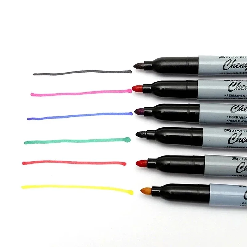 6pcs Microblading 6 Colors Erasable Skin Marker Pen Tattoo Sketch Transfer For Body Art Makeup Accessories Office Study Supply