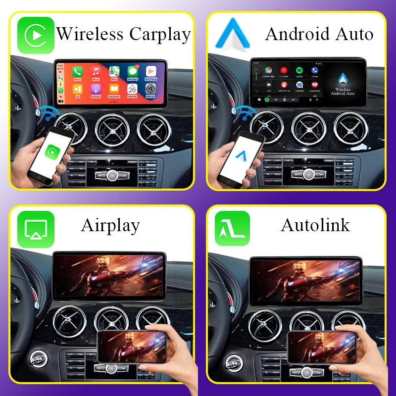 12.3 Inch 2400*900P 2K Wireless CarPlay Andorid Auto For Benz C Class W205 GLC X253 W446 2015 2016 2017 2018 Car Screen Radio Multimedia Navigation GPS
