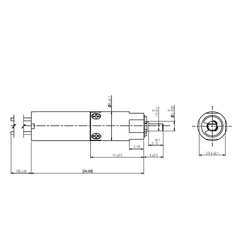 6mm 7.4V High Torque Coreless Gear Motor 340RPM for Micro Robot DIY Butterfly Control Module