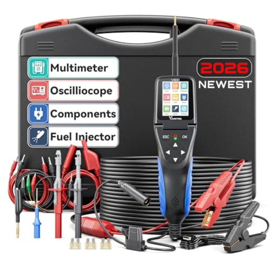 

Automotive Power Circuit Probe Tester Kit V500, 9-30V Car Electric Circuit Tester, Short/Open Circuit Finder, Oscilloscope/Mult