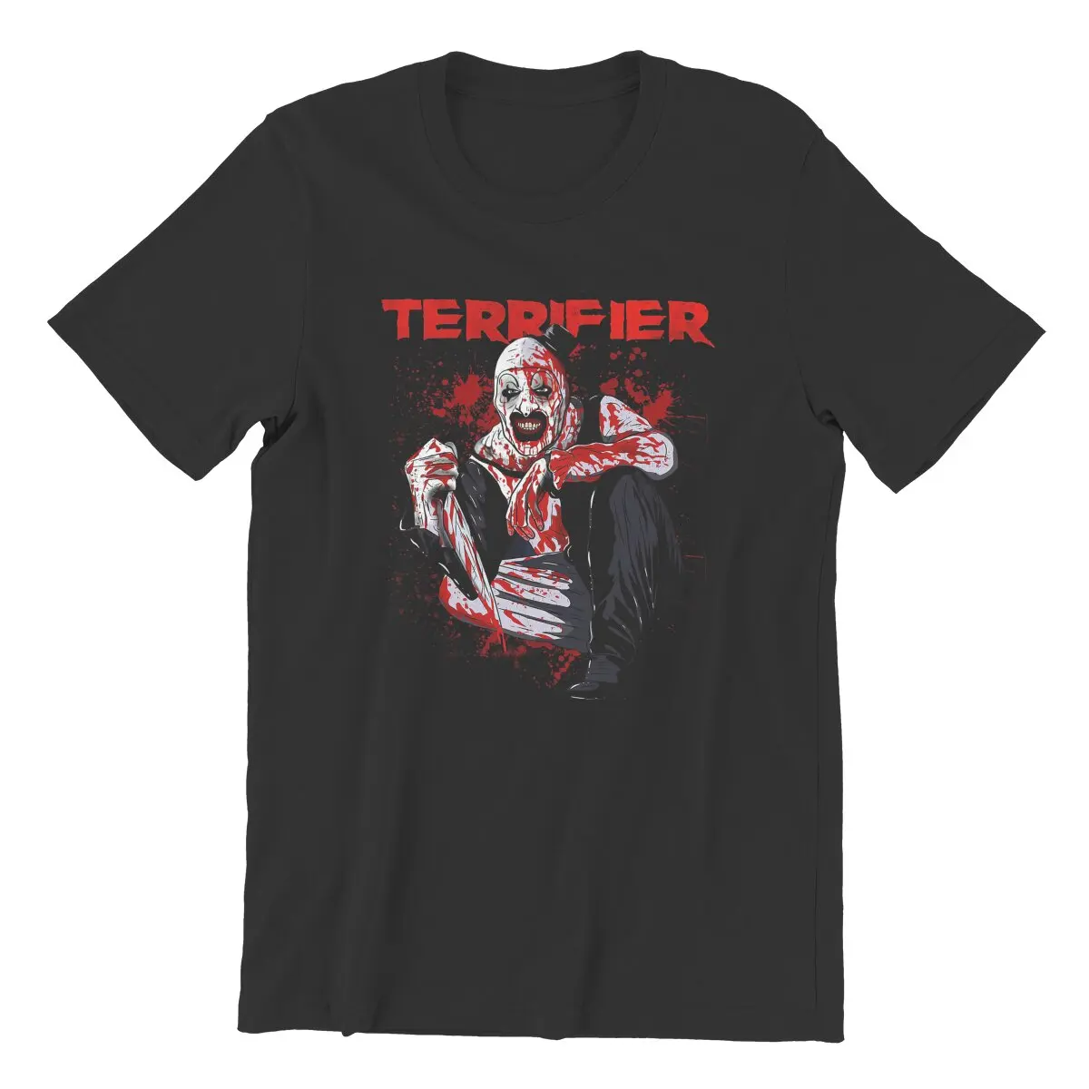 

More Then Awesome scary Movie Horror Art Clown Terrifier Character T-Shirt for Men plus size 100% Cotton graphic shirts