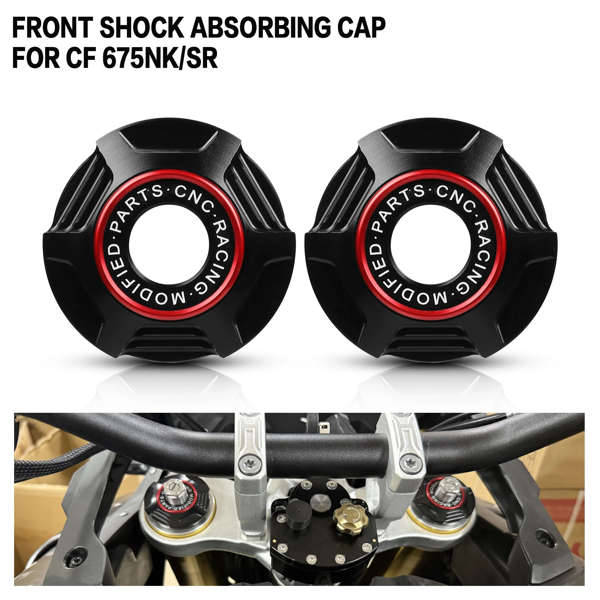 For CFMOTO 675NK 675SRR 675SR 675SR-R 675 NK SRR Motorcycle CNC Front Fork Suspension Front Shock Absorber Column Cap Cover