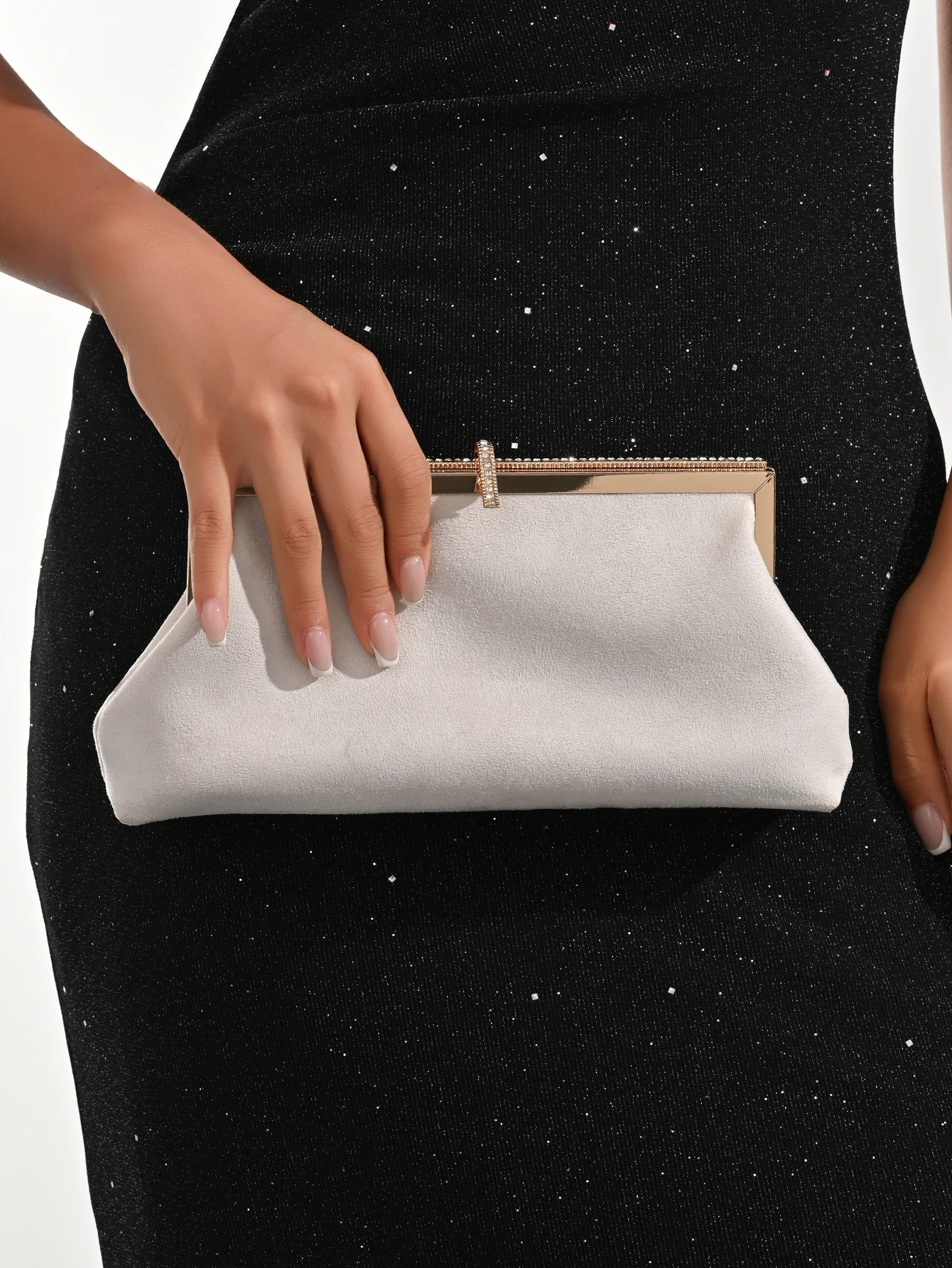 Retro-Samt-Abendtasche, funkelnde Strass-Clutch-Tasche, Fischhaken-Damentasche, Kleidertasche, passende Cheongsam-Tasche – Detail 16