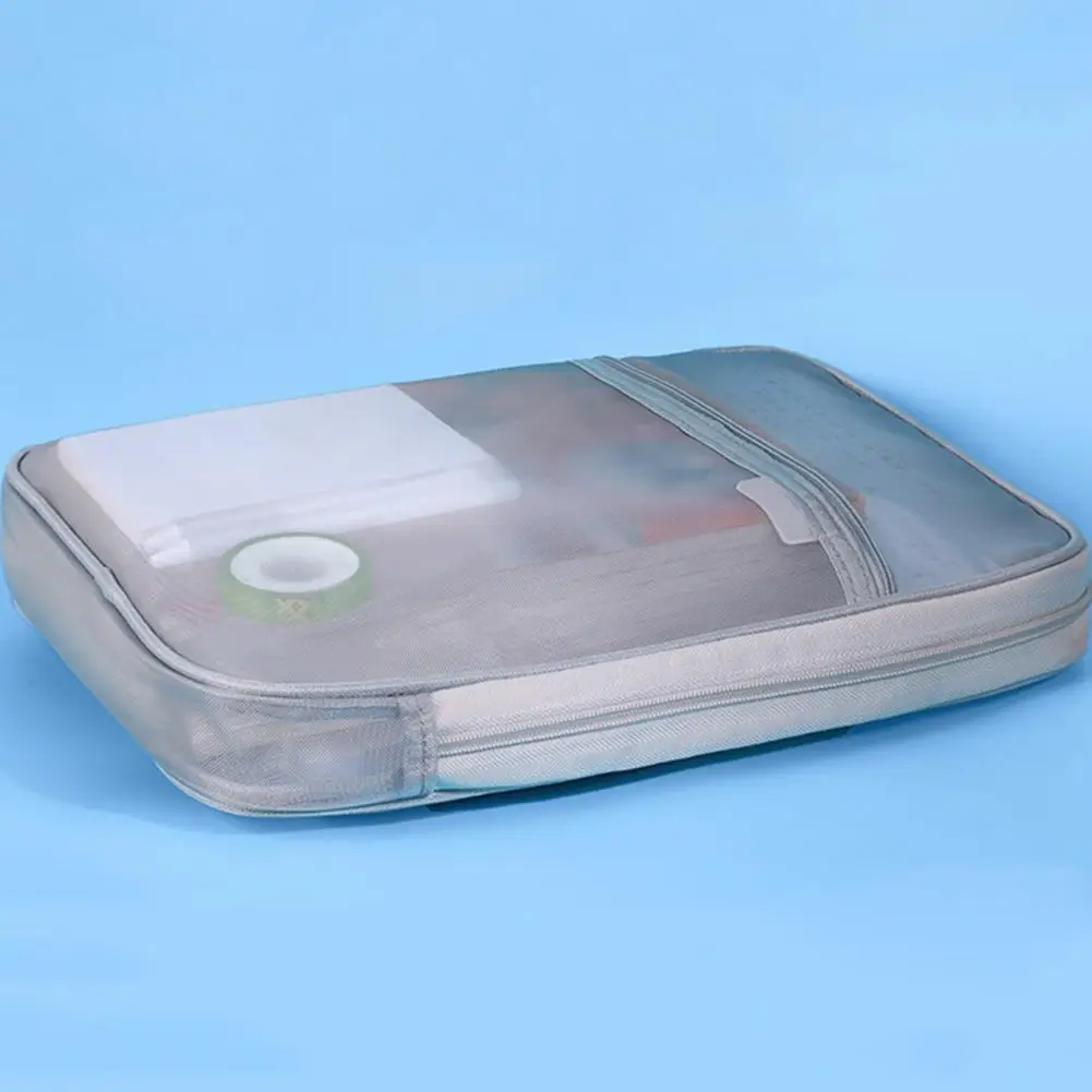 กระเป๋าใส่แฟ้มพร้อมความจุกระเป๋าเอกสารแบบตาข่ายสำหรับโรงเรียนสำนักงานบ้านกระเป๋าเก็บไฟล์ดีไซน์โปร่งใส