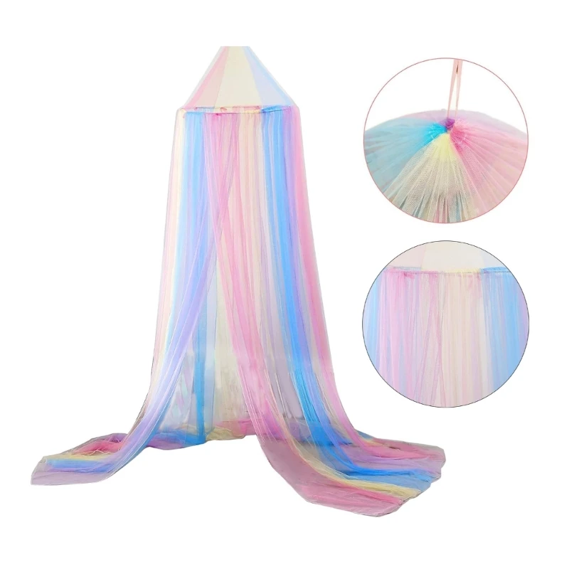 Stylish Bed Net for Girls Large Bed Net Rainbows Bedroom Net Create a Magical Bedroom Perfect for Decoration & Travel