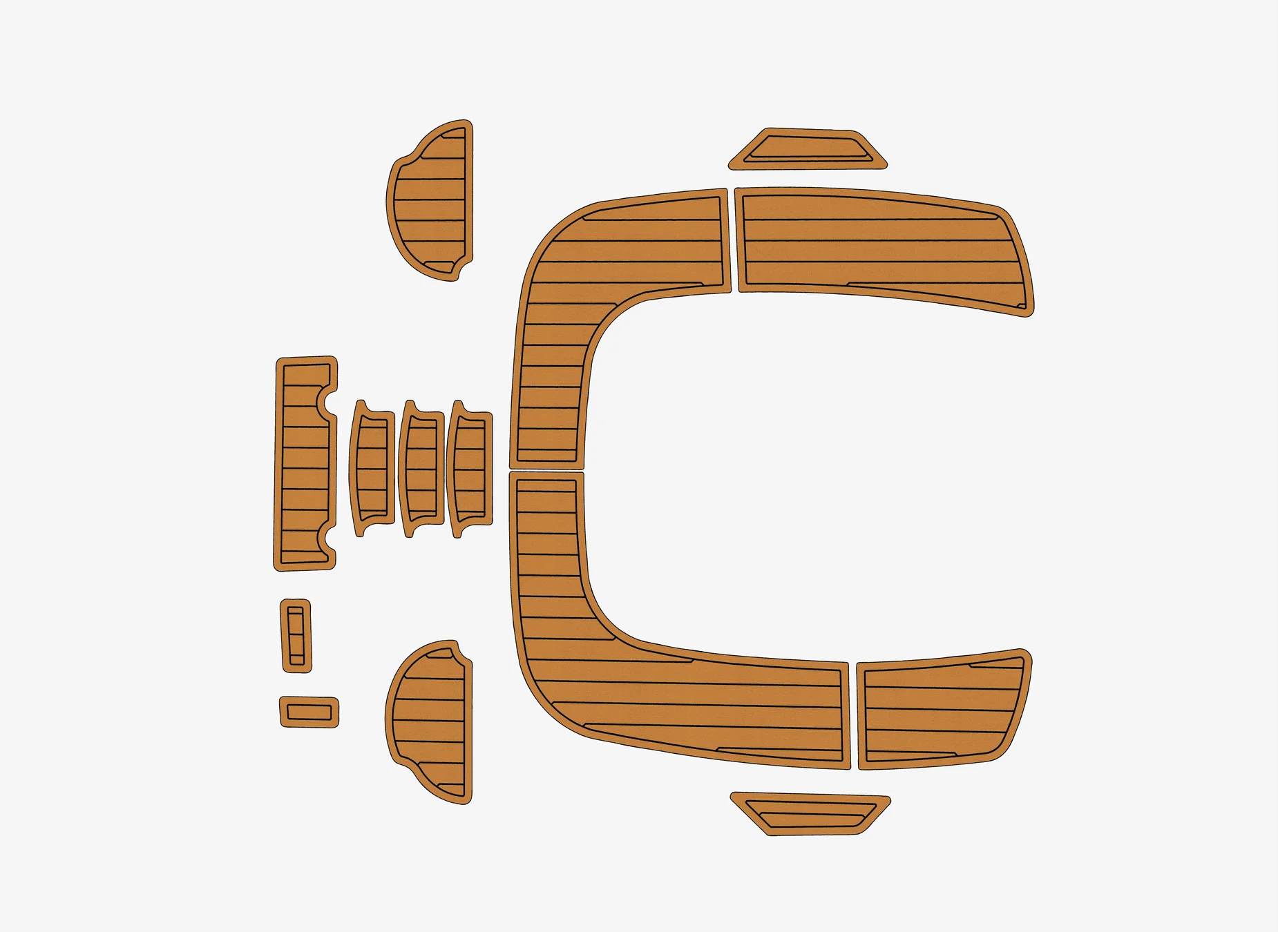 

Нескользящий коврик из морского искусственного тикового EVA — 2006-2008 Hunter 45 куб.см, самоклеящаяся подкладка для палубы лодки 1/4 дюйма (6 мм) для кокпита и палубы