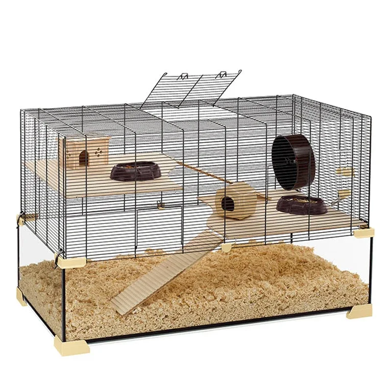 

Amazon's Latest Luxury Clear Glass And Metal Multifunctional Large Hamster Cage
