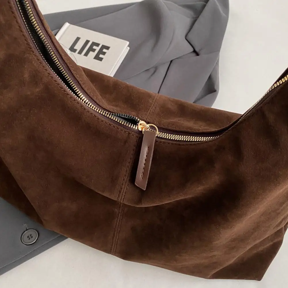 2026 الخريف الجلد المدبوغ حقيبة تسوق حقيبة سعة كبيرة حقيبة كتف بسيطة وأنيقة المرأة حقيبة كتف طقم تخزين المنزل #4