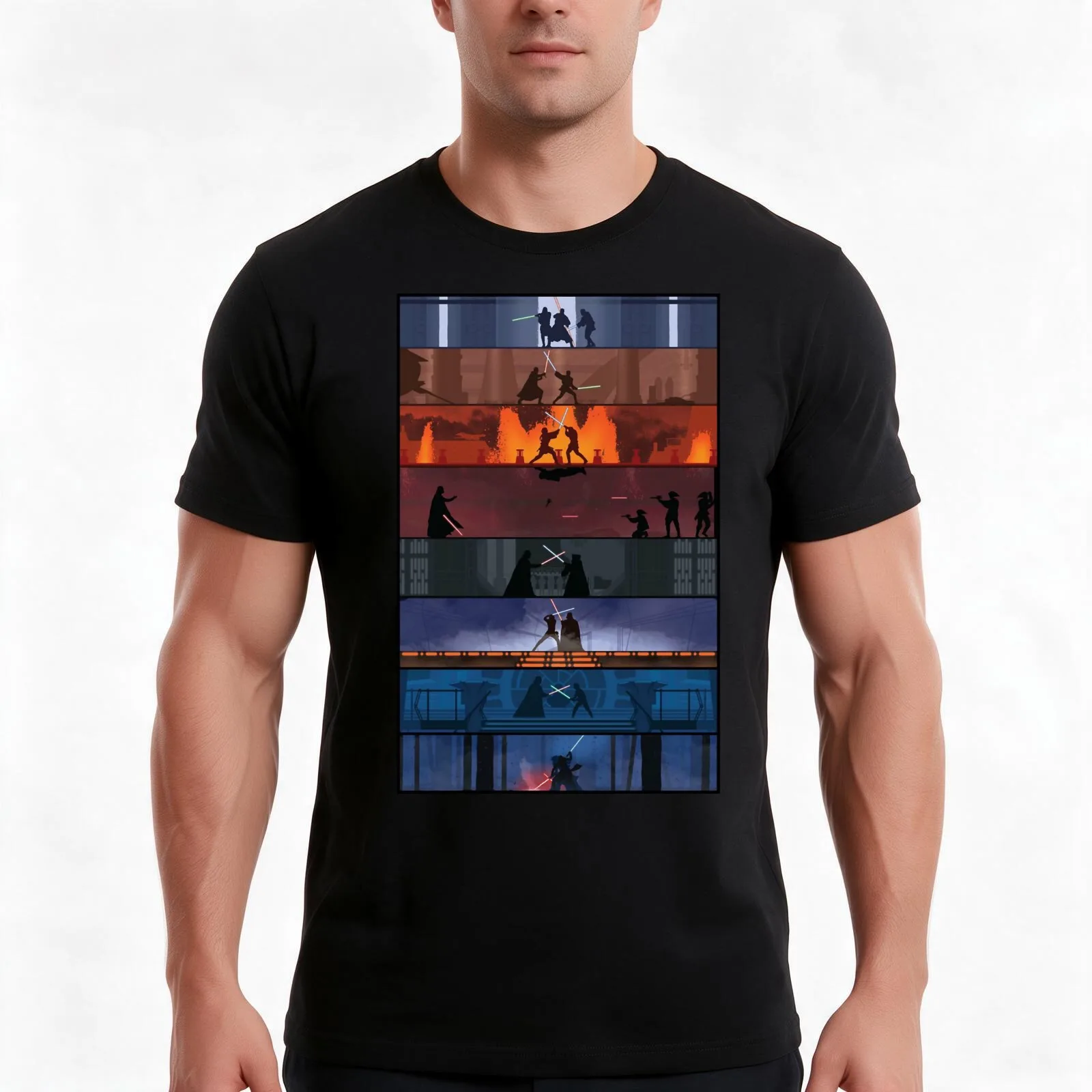 The Duels of Fate T-Shirt, Summer Casual Cotton Tee, Oversized Streetwear Tops, Vintage Graphic Print, Loose Fit Short Sleeve
