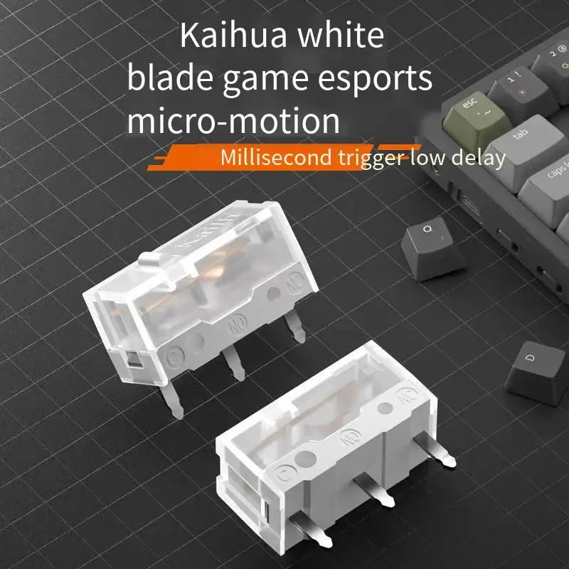

1-100Pcs New Kailh White Blade Micro Switch 100 Million Click Computer Game mouse left right repair microswitch button
