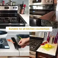 24 Inches Kitchen Stove Gap Strip Silicone Anti-Stain Oven Anti-spill Seal High Temperature Resistant Scalable Slit Filler Tools 5