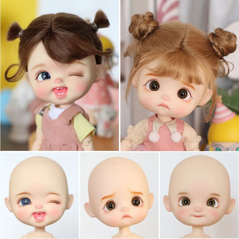 

STODOLL 8 точек OB11 голова куклы макияж шары улыбка клыки Смола голова BJD шарнирные куклы игрушки Bjd кукла голова