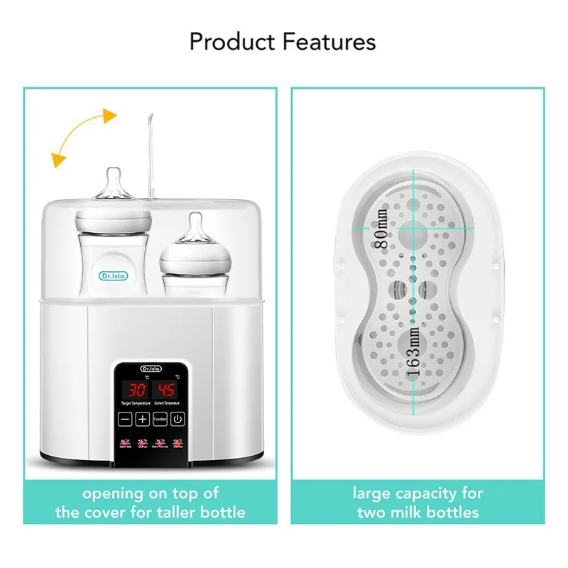 New Baby Bottle Warmer Bottle Sterilizer  Baby Safe Baby Pacifier Sterilizer Milk Bottle BPA Free Four-tooth Adjustment