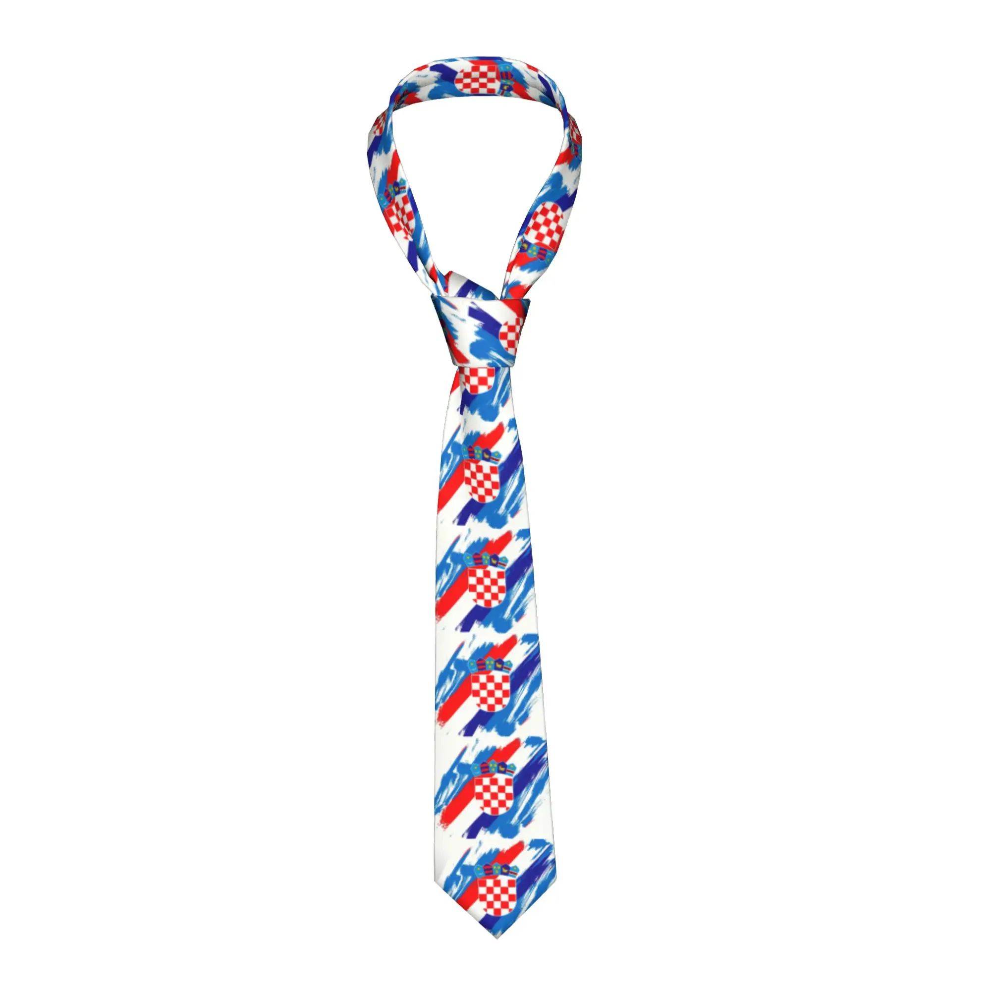

Модный галстук с флагом Хорватии для мужчин, персонализированный шелковый галстук с хорватскими патриотическими мотивами для офиса, граватас