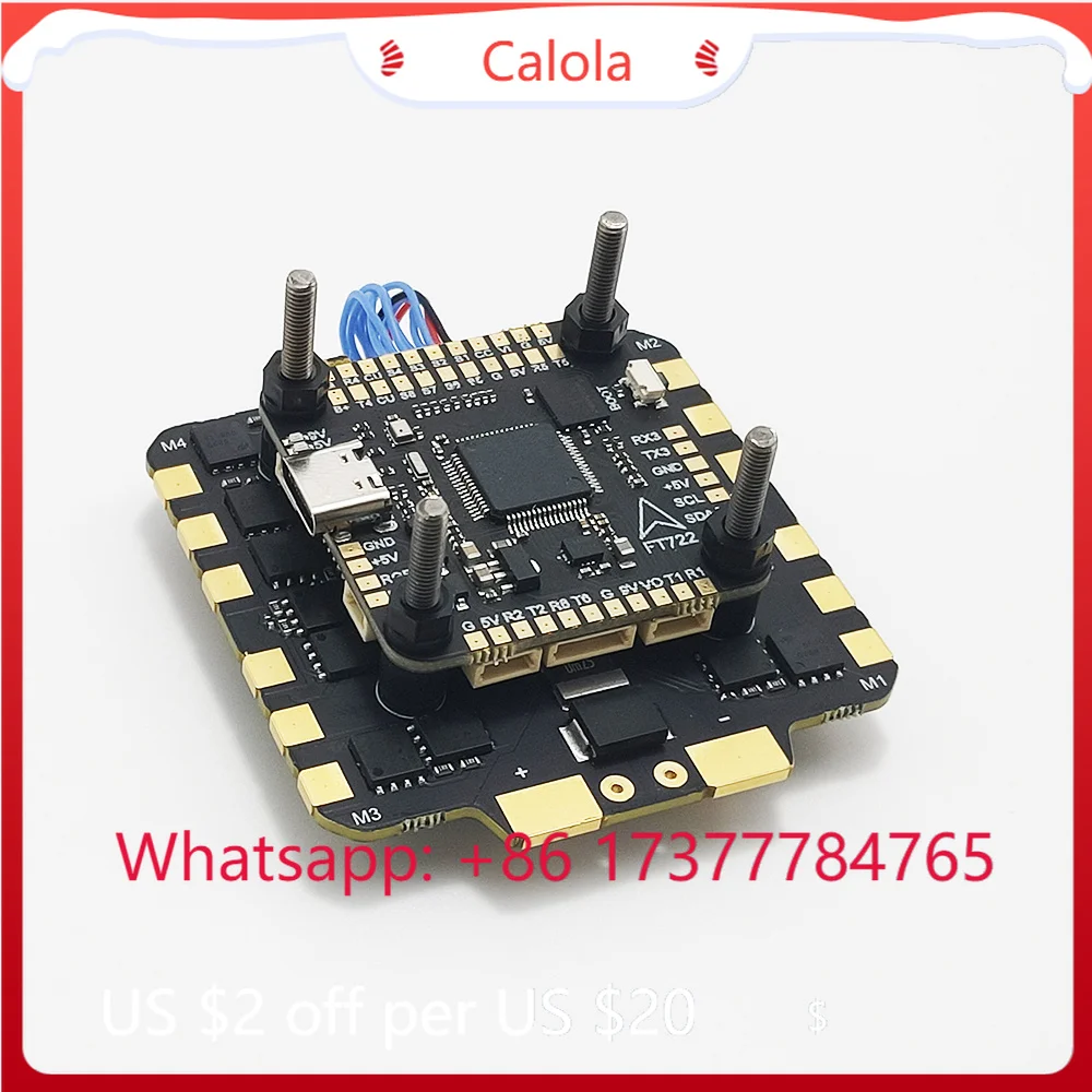 Pulse ECO FT722 FPV Flight Controller Stack 80A 6-8S for Racing Kits
