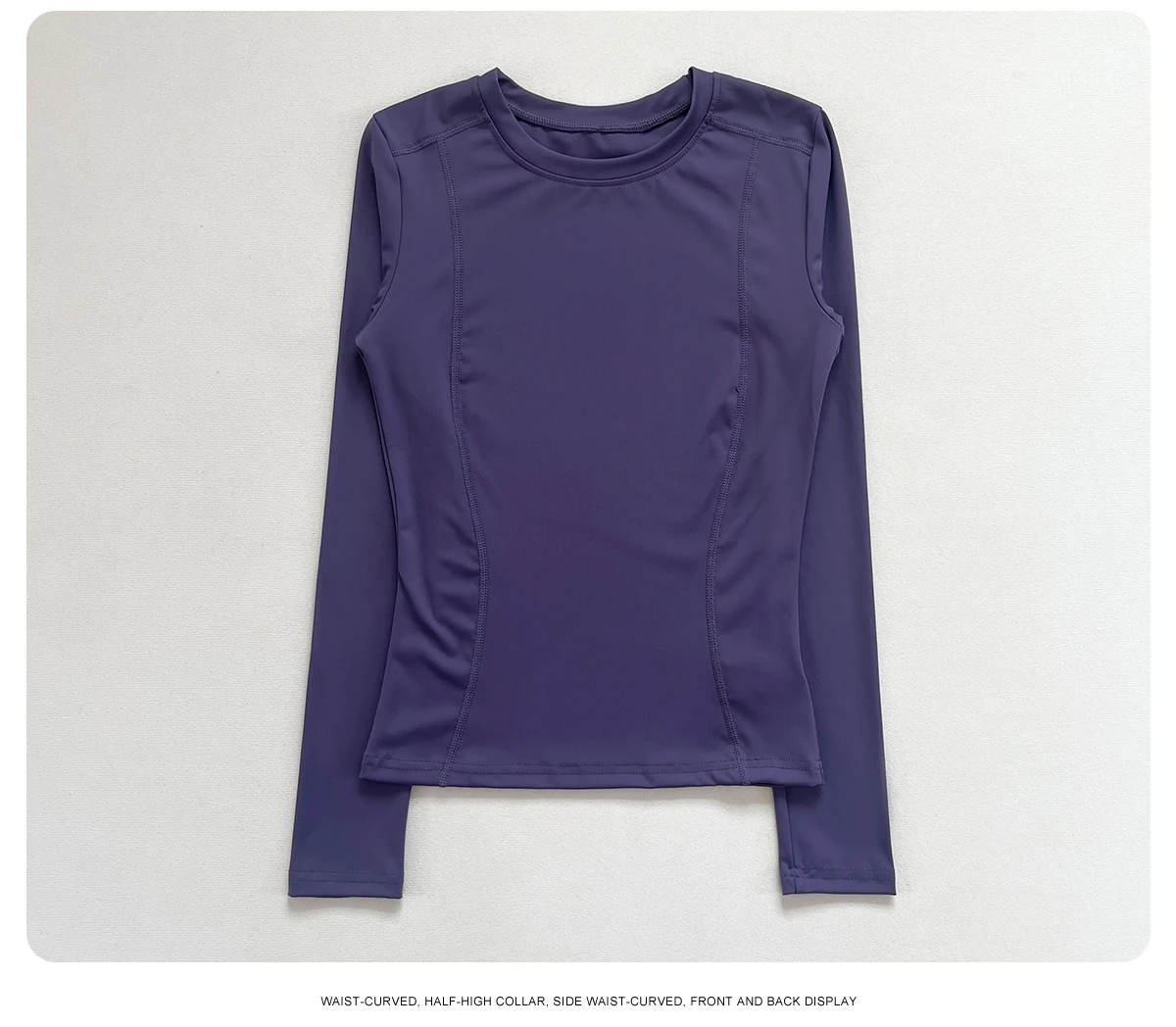 Schlankes Damen-Sportoberteil mit Langen Ärmeln, Rundhalsausschnitt, Weich und Atmungsaktiv für Fitness, Laufen, Yoga und Workout – Detail 12