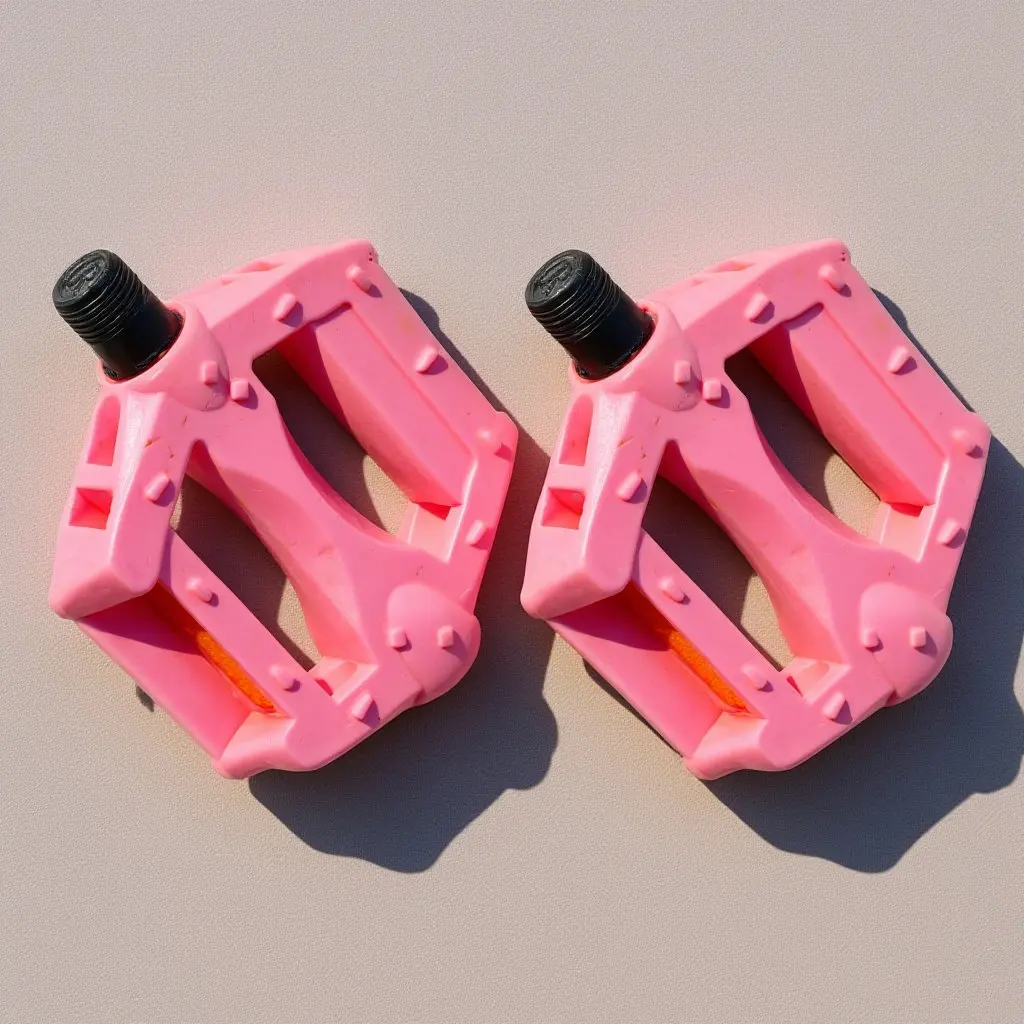 

1Pair Kid Bike Pedals Heavy Duty Plastic Iron Construction Easy Install Flat Pedals for Youth Bikes Family Cycling Safety Grip