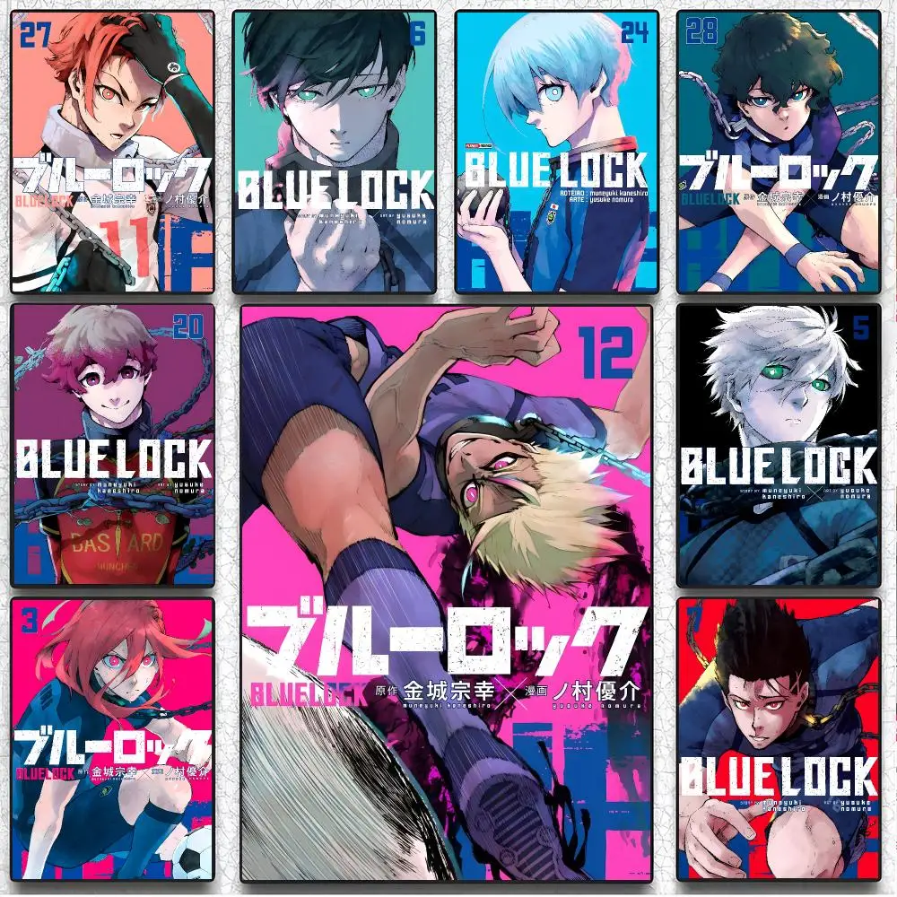 Anime Sports B-Blue Lock Poster Artistic Wall Decor Indoor Outdoor Home Ornament for Collectors