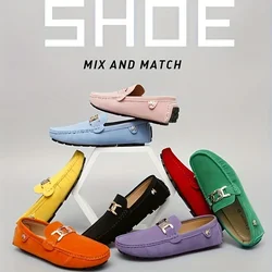 Split lederen heren loafers slip op flats casual schoenen voor dames mocassins superzacht damesschoenen voor de zomer gemakkelijke hoepelschoenen