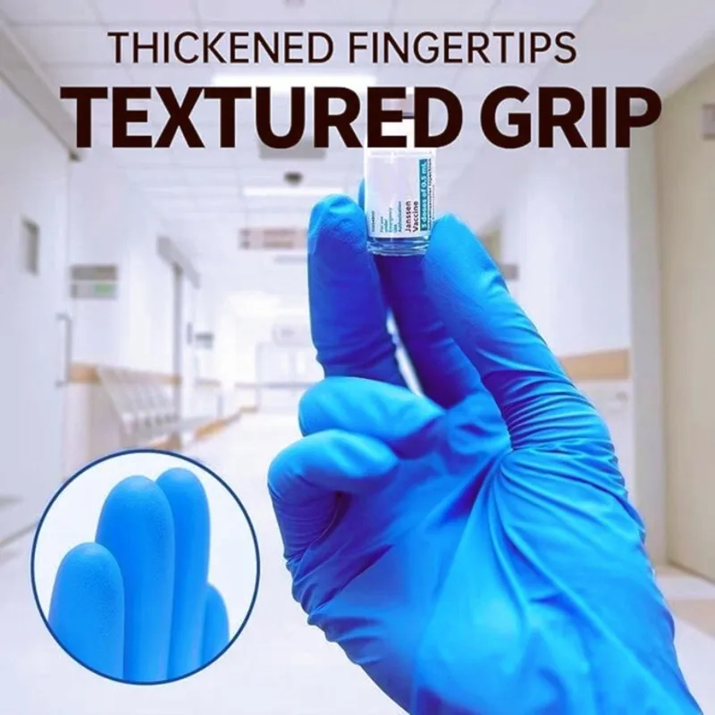 B27B Protective Blue Disposable Nitrile Gloves 100 Count Powder& Latex-Free Safety Gloves