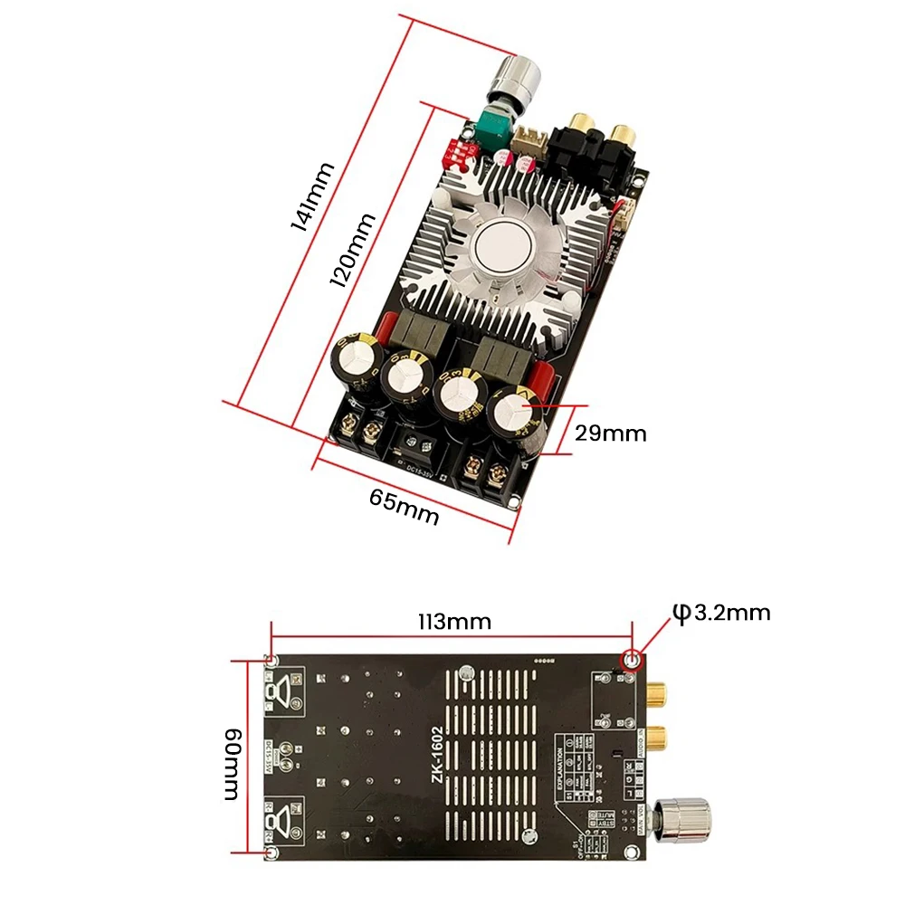 AIYIMA TDA7498E Power Amplifier Board Stereo Amplify 160Wx2 BTL Mono 220W Sound Amplificador Speaker Home Theater Audio Amp