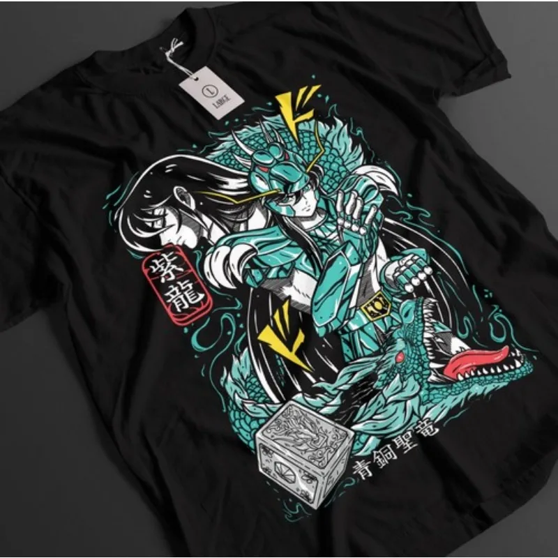 Saint Seiya Shirt Shiryu Tshirt Hyoga T-Shirt Shun Top Ikku Anime Graphic Tee