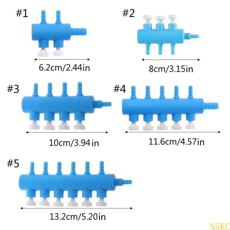 N5KC Plastic Fish for Tank Air Pump Valves Hose Connector Independent Control Switch