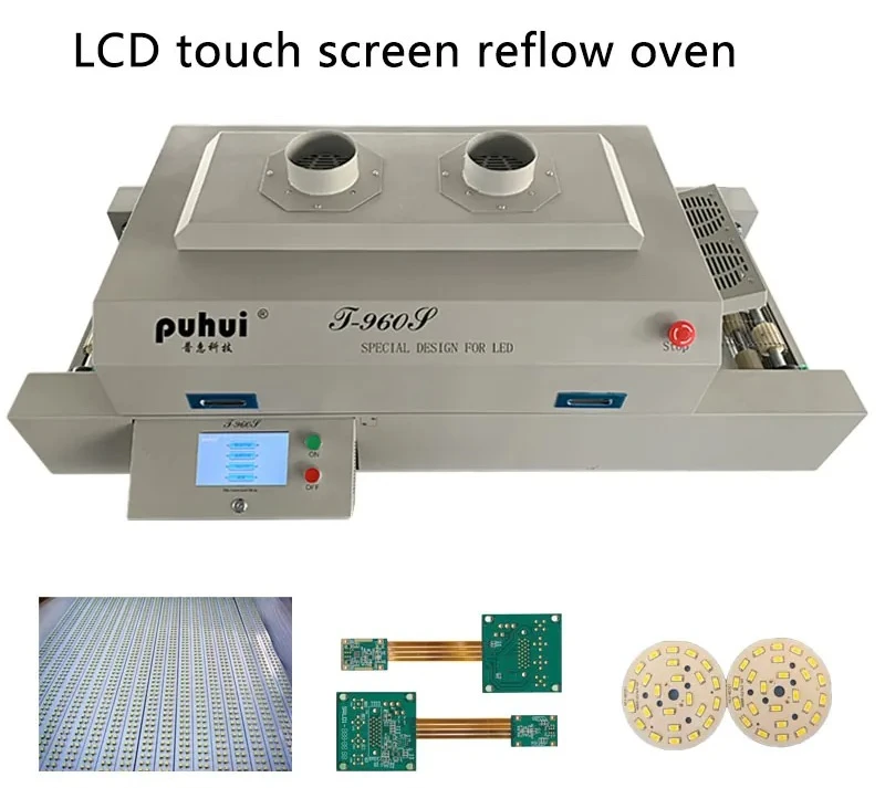 Puhui Smart Touch Screen SMT Reflow Oven T-960s for PCB LED Soldering