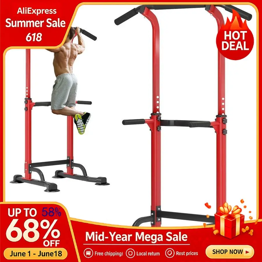 

Power Tower Pull Up Bar Station, Free Standing Pull Up Rack Dip Station for Home Gym, Height Adjustable Home Streng, Custom