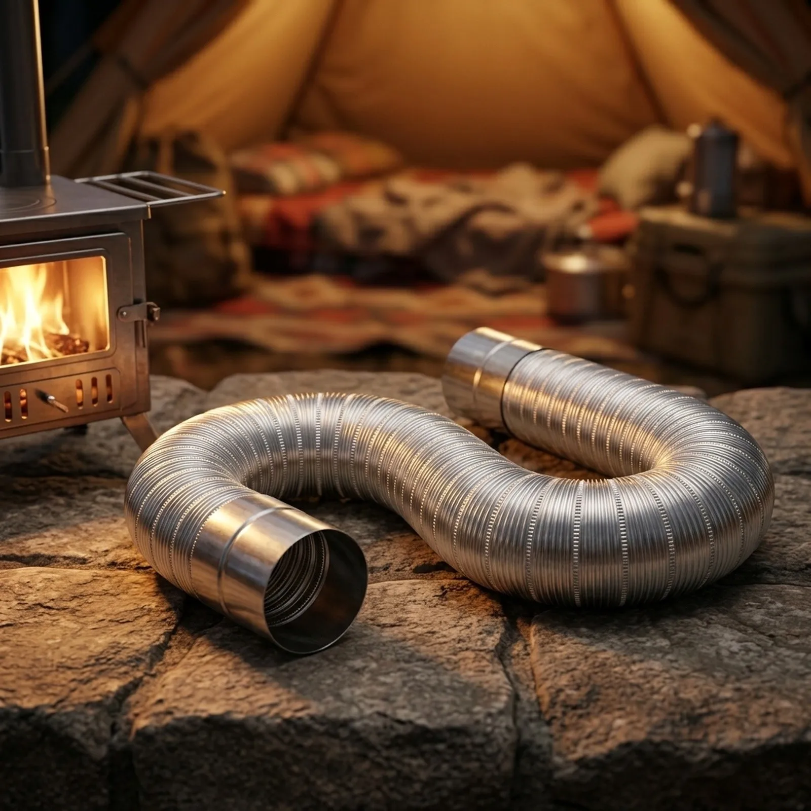 Multi Flue StovePipe Wood Stove Pipe Flue Pipe Connections Stove Elbow Strong Hardness Outdoor Wood Stove Chimneys New