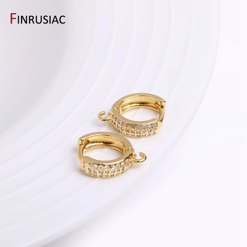 イヤリング作成用品ゴールドメッキジルコンイヤリングフック DIY 女性イヤリングジュエリーメイキングアクセサリー卸売