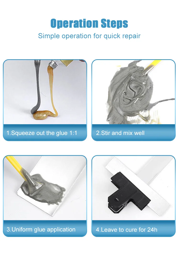 Starker Gusskleber, Metallreparaturpaste, Gussreparaturkleber, Reparaturkleber, Hitzebeständigkeit, Kaltschweißen, industrielles Reparaturmittel – Detail 9