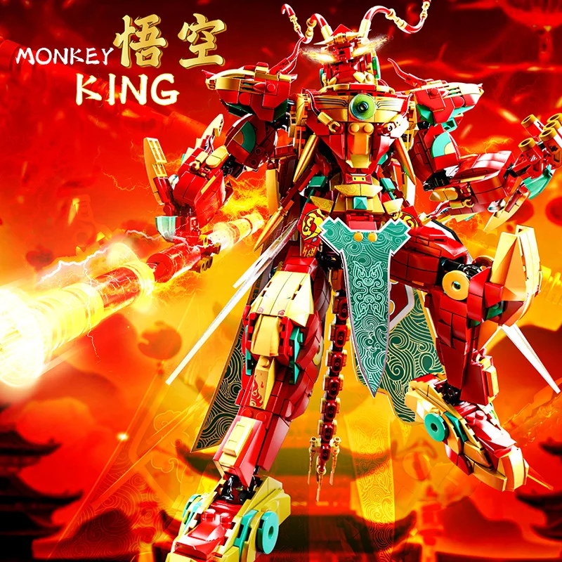 

WUKONG Mech Series Robots Building Block Toys Наборы Monkey King Белый Тигр Воин Модель DIY Кирпичи Игровые Игрушки Для Детей Мальчиков Подарок