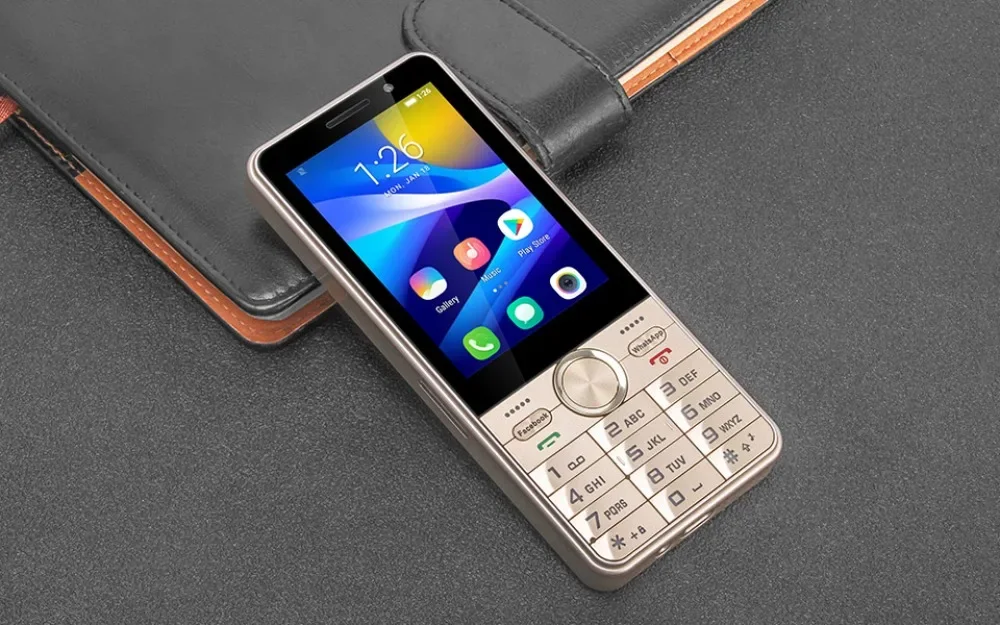 UNIWA HOPE XS17 4G Touch Screen Keypad Phone 3.5 Inch Android 8.1 Dual SIM Card 2GB RAM+16GB ROM 2500mAh Cellphone Whatsapp GPS