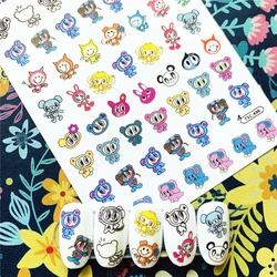 Newest TSC-498 Cartoon clown series 3d nail art stickers decal template diy nail tool decoration