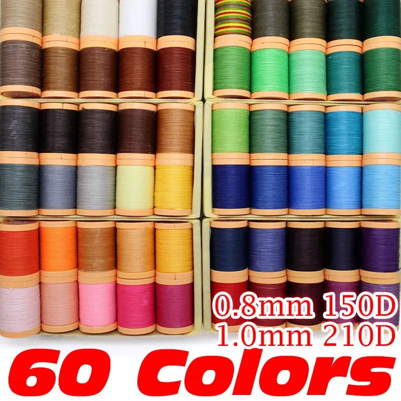 71 Yards Flat Sewing Waxed Thread for Leather Craft Wax String Stitching DIY Thread for Braided Bookbinding Shoe Repairing