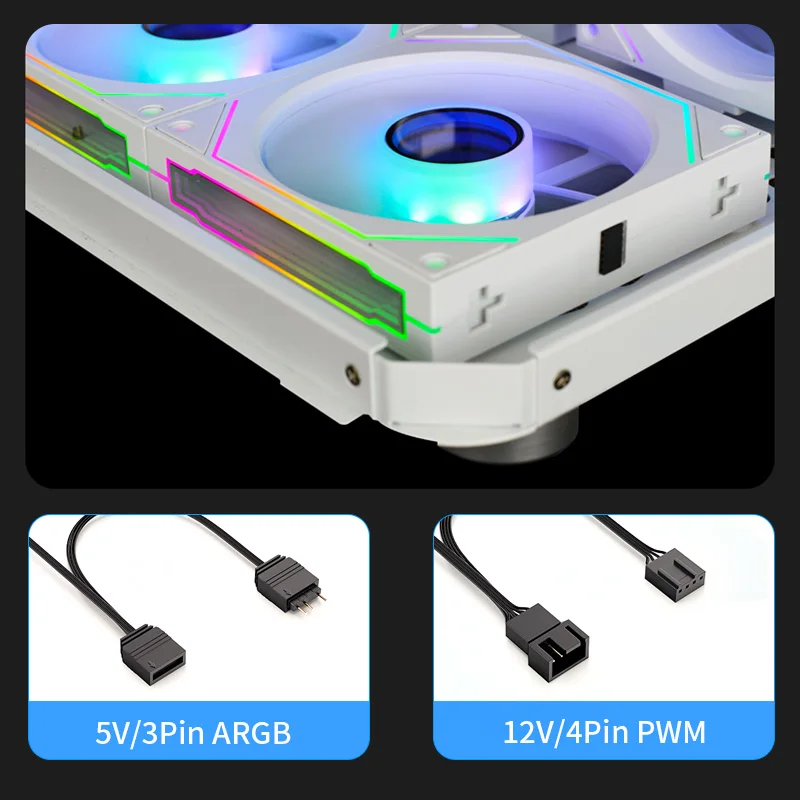 Coolcirc PC Case Fan Mirror Cycle ARGB Light 120mm 3in1 1800rpm 12v/4Pin PWM Computer Low noise Chassis Water Cooling Ventilador