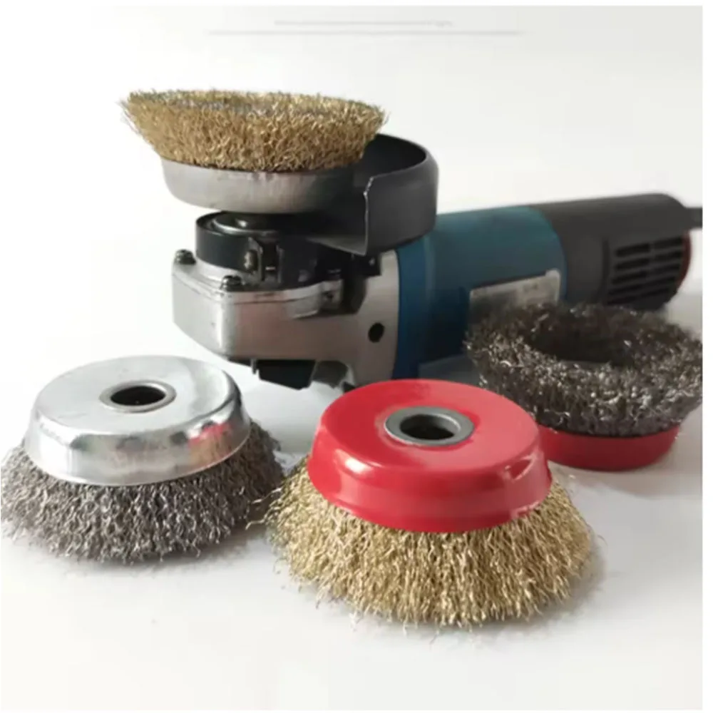 

Щетка-насадка из витой стальной проволоки для угловой шлифмашины: удаление краски, зачистка, прочная роторная витая щетка