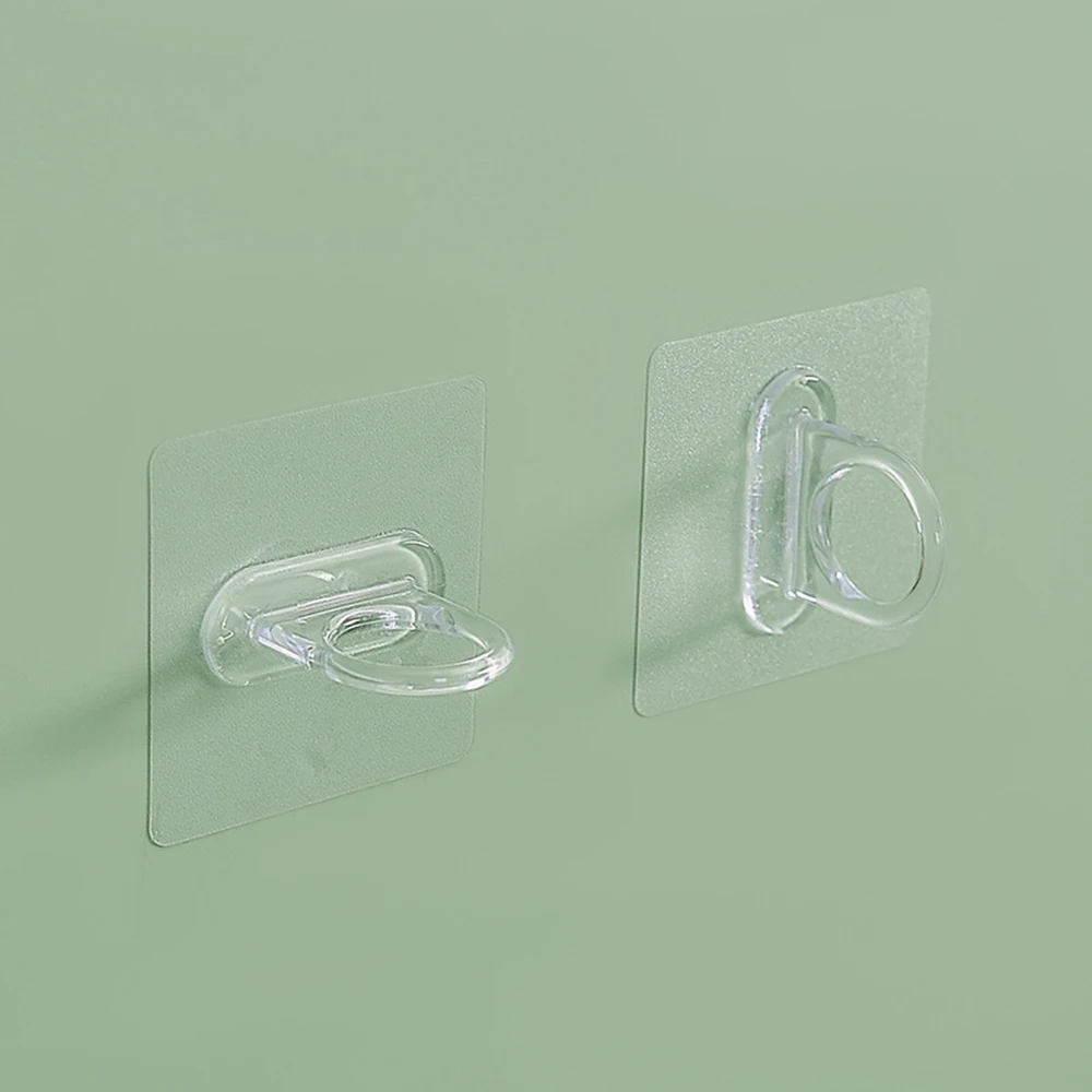 Adhesive Spray Bottle Hooks Wall Mounted Hanging Ring for Curtain Rod Holder Kitchen Storage Accessories Heavy Duty NIN668