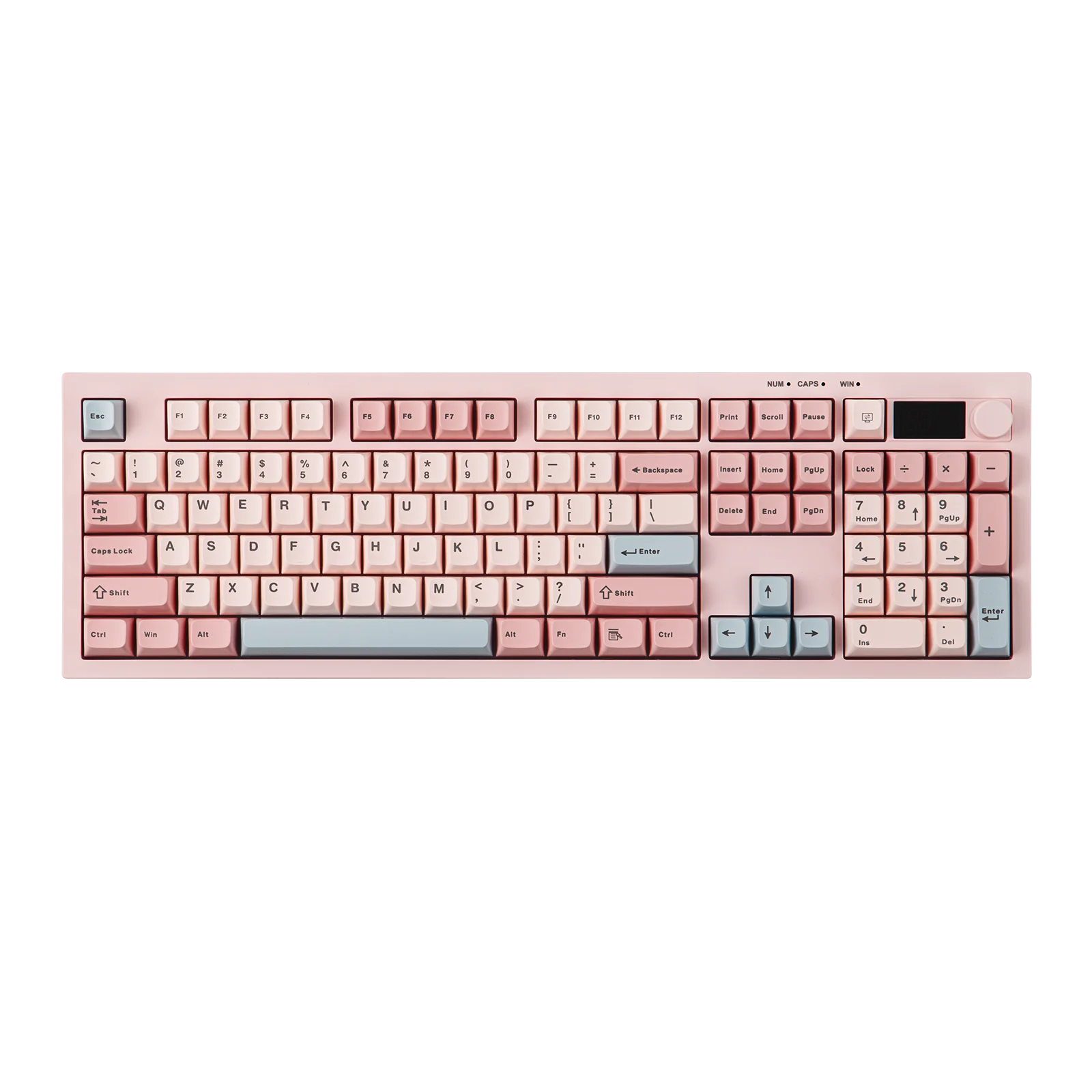 AULA S102 PRO 100% ANSI US Tri-mode Wireless Creamy Membrane Gaming Keyboard with Volume Knob/Display & 2000mAh Battery