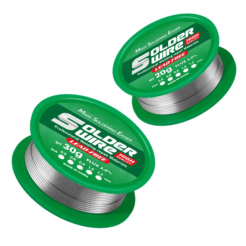 Solder Wire Lead-Free Environmentally Friendly Rosin-Core Solder Wire 0.8mm Small Flat Spool Solder Wire Sn99.3Cu0.7