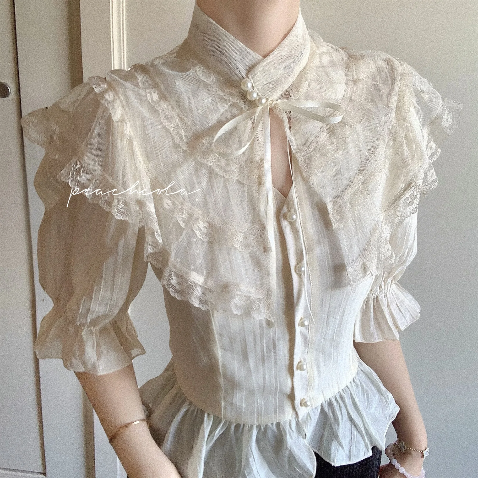 

Peacola Vintage Girl Spwear irt и шифоновая юбка, комплект из двух предметов, женский свободный крой, пять четвертей све, однотонный комплект с ягодицами...