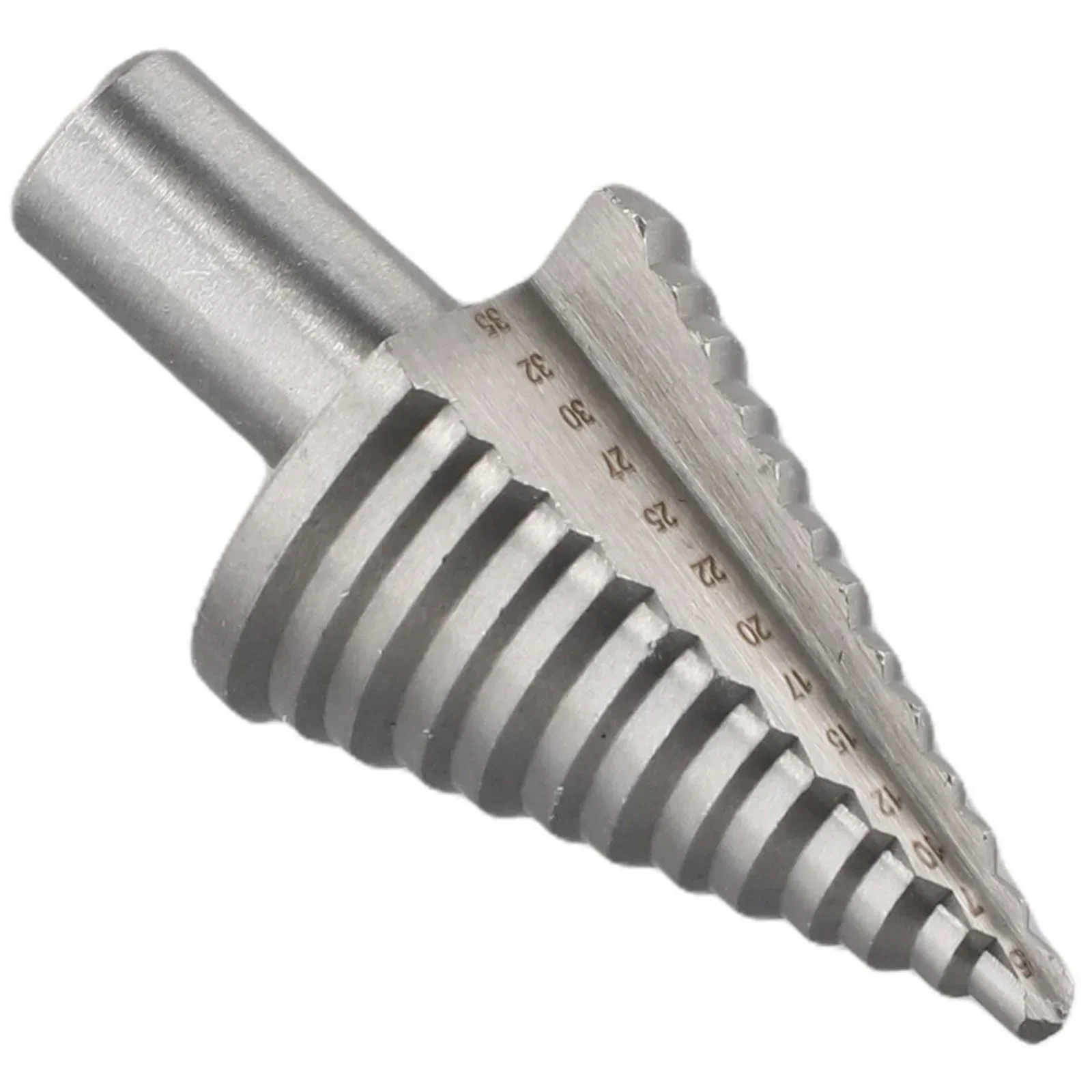 1PC 5-35mm Titanium Coated Step Drill Bits HSS Straight Groove Step Cone Drill High Speed Steel Wood Metal Hole Cutter