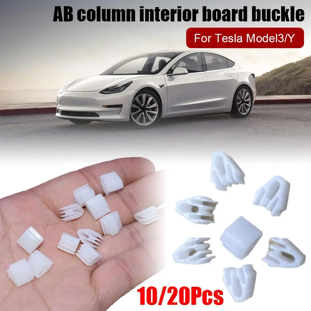 

10/20pcs For Tesla Model Y Center Console Navigation Panel Door Sill Trim Panel Fixed Plastic Buckle Clip For Tesla Model Y F7K7