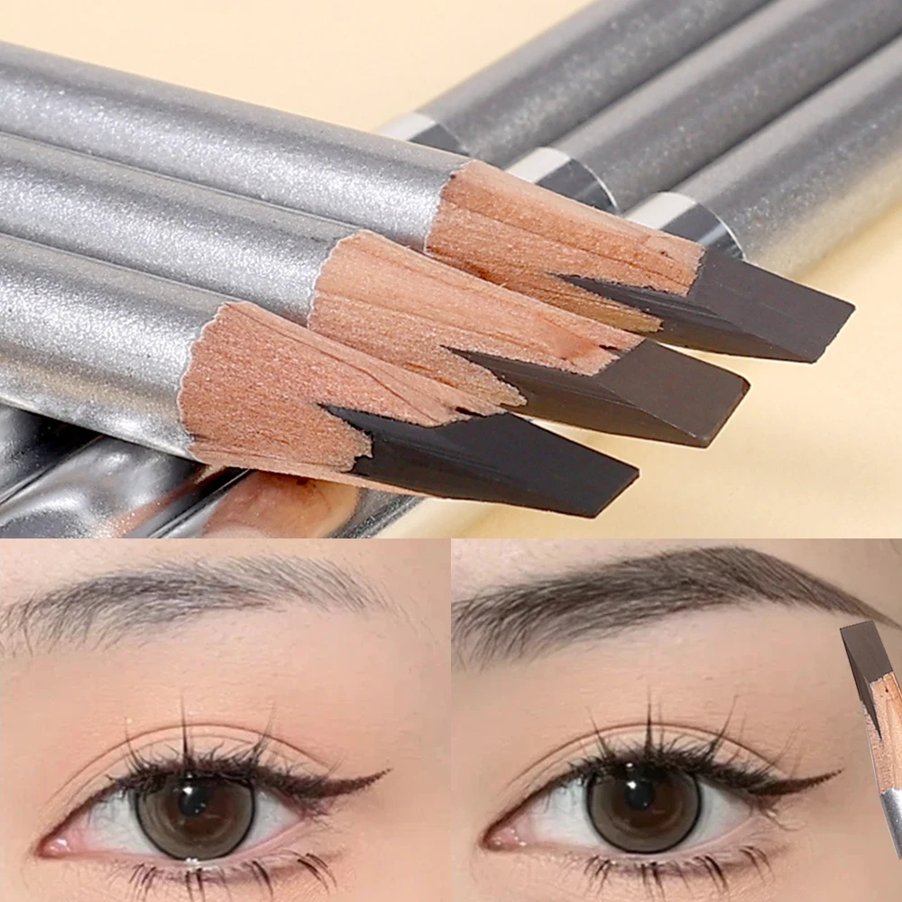 EyebloggPen-Crayon à sourcils durable, maquillage des sourcils, résistant à la transpiration, imperméable, sans bavures, rehausseur de teinte de tatouage, noir, marron, gris