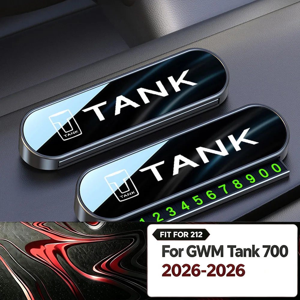 For GWM Tank 700 2026 Temporary Parking Number Plate Hidden Phone Card Concealed Dashboard Accessory Modification Accessories