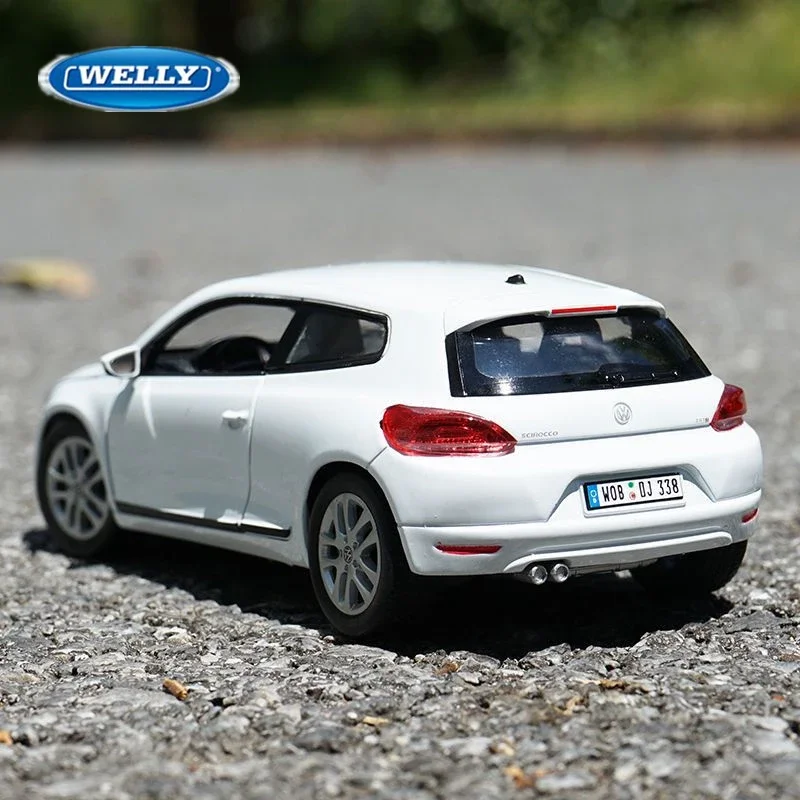 Модель автомобиля WELLY 1:24 Volkswagen Scirocco из сплава, литая металлическая Игрушечная модель автомобиля, коллекционная высококлассная имитация, подарок для детей